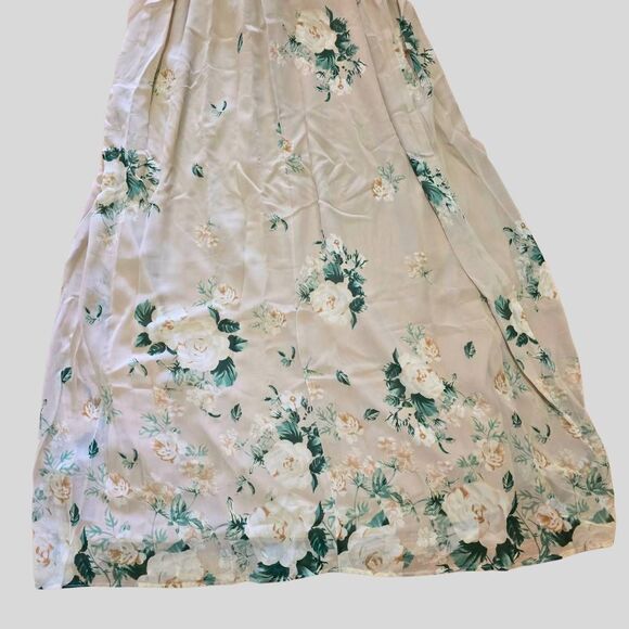 Show Me Your Mumu Audrey Maxi Dress Women's Size XS Tan Floral Boho Wedding Gown - Picture 7 of 14